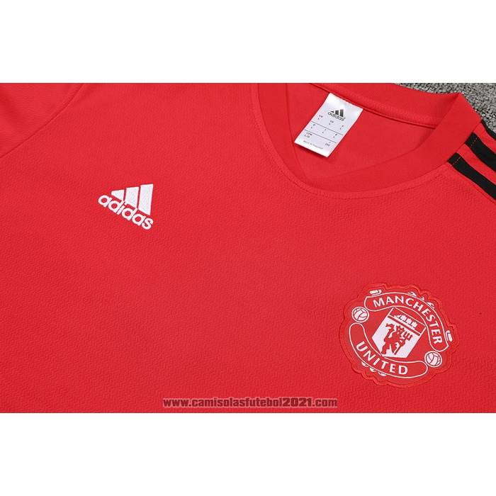 Fato de Treino Manchester United Manga Curta 2022-2023 Vermelho - Calcas Curta